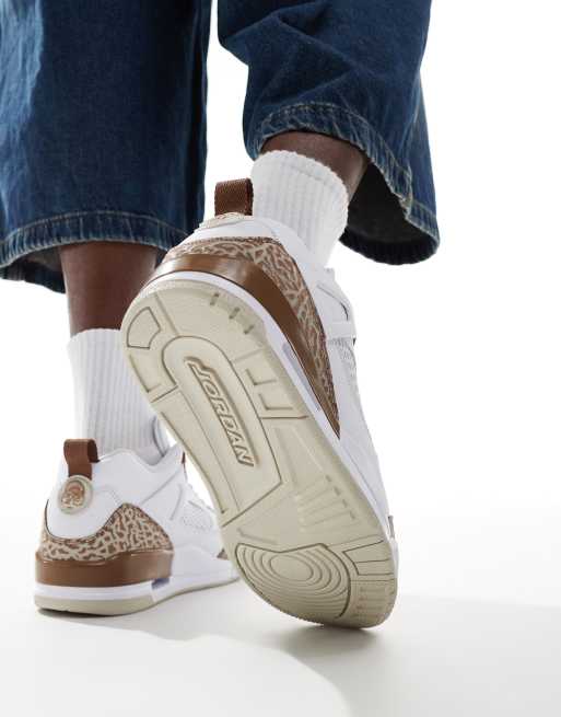 Jordan Spizike Low Sneakers basse bianche e marroni ASOS
