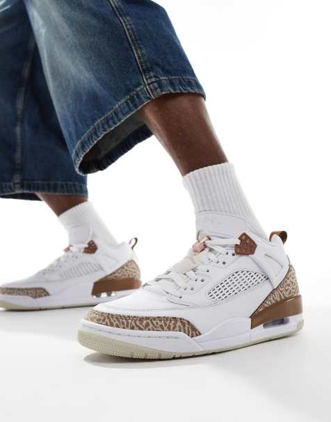 Jordan Spizike low trainers in white and brown - view 1