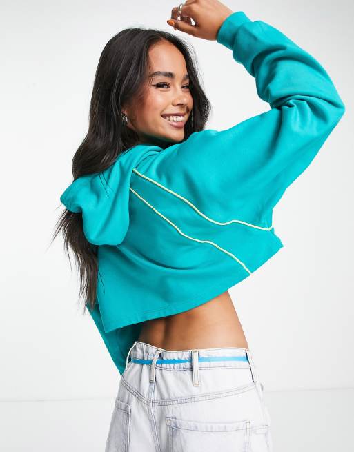 Jordan - Sport - Cropped hoodie van fleece in smaragdgroen, 2 van 4