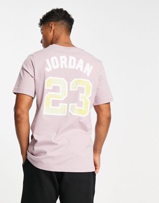Jordan Sport DNA tie-dye logo back print t-shirt in plum fog