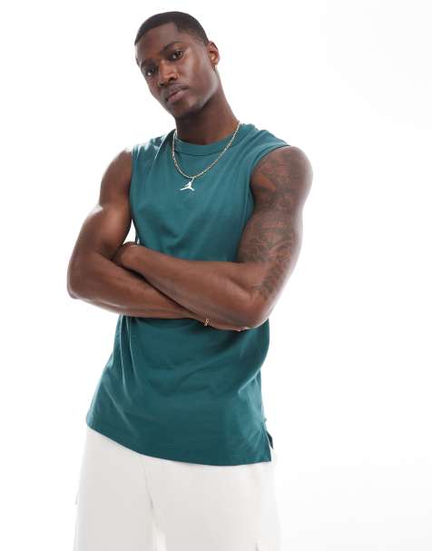 Jordan Sport Dri-Fit tank in dark green - view 1