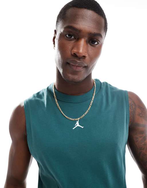 Jordan Sport Dri Fit tank in dark green