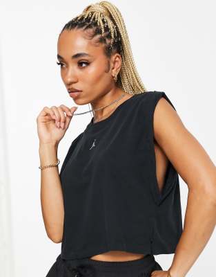 Jordan Jordan Sport essential cropped tank top in black