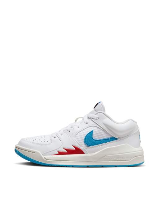 Jordan Stadium 90 sneakers in white, red and blue
