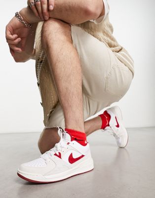 Jordan Stadium 90 trainers in white and red