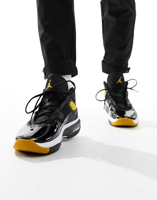 Jordan Stay Loyal 3 ブラック/イエロー シューズ Jordan Stay Loyal 3 Big Kids' Shoes (FB9922-071, Black/White