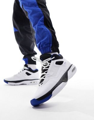 Jordan Stay Loyal 3 trainers in white and blue - ASOS Price Checker