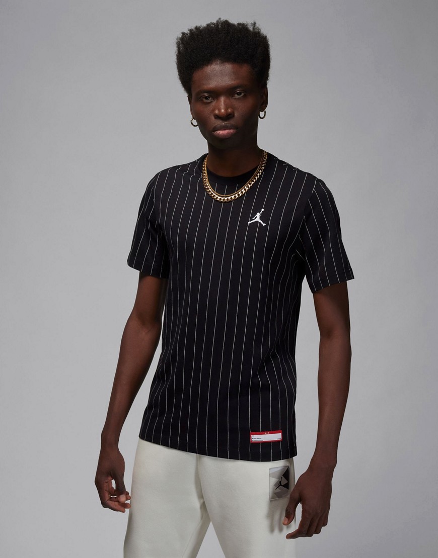 Jordan striped t-shirt in black