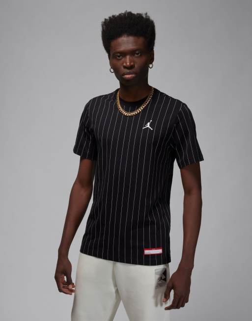  Jordan striped t-shirt in black