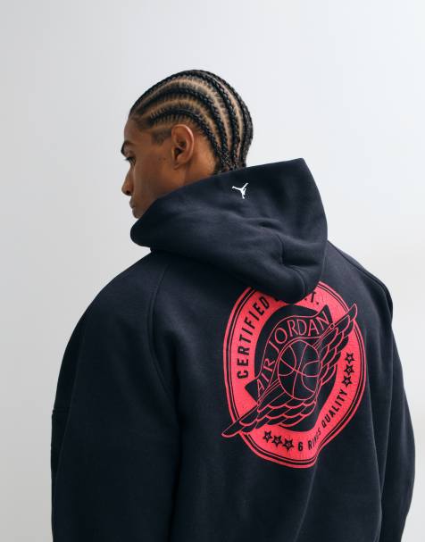 Jordan - Sudadera con capucha negra con logo estampado en la espalda - view 1