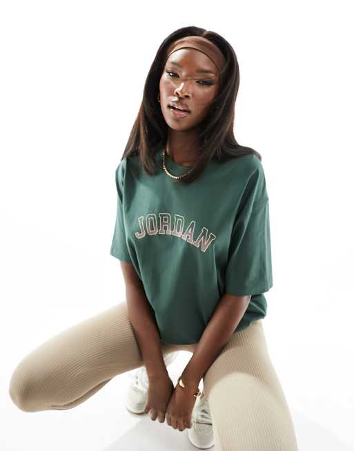 Jordan - T-shirt à inscription - Vert jade
