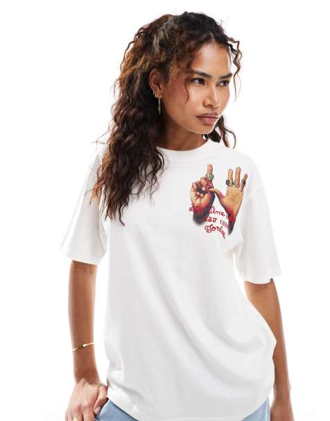 Jordan - T-shirt avec imprimé bagues au dos - Blanc - view 1