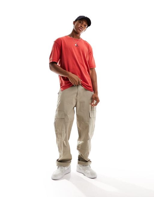 Jordan – T-Shirt in Rot mit mittigem Jumpman-Logo
