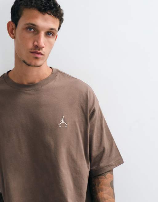 Jordan - T-shirt oversize avec logo et imprimé colonne vertébrale - Marron, 2 de 5
