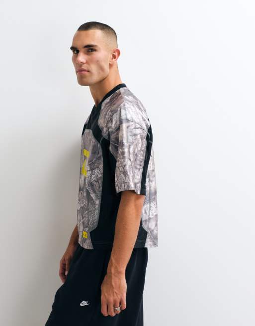 Jordan - top extragrande con estampado del logotipo Real Tree 23 en beige, 5 de 5