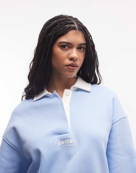 Jordan - Top stile rugby blu - view 1