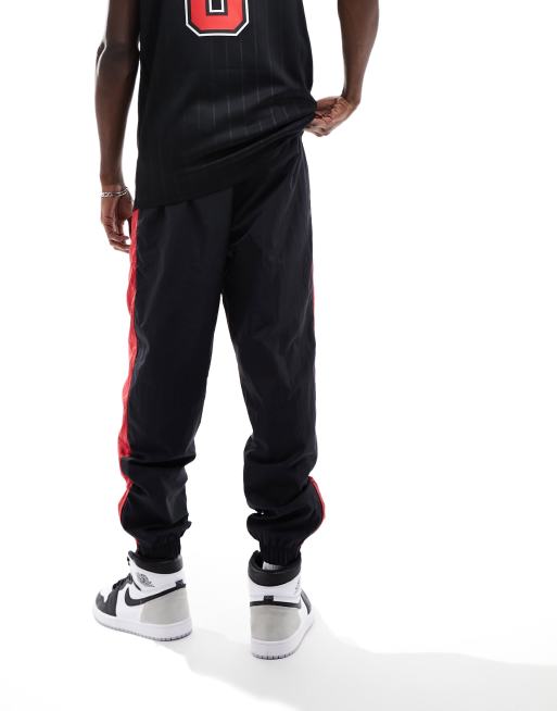 Jordan tracksuit joggers in balck and gym red ASOS