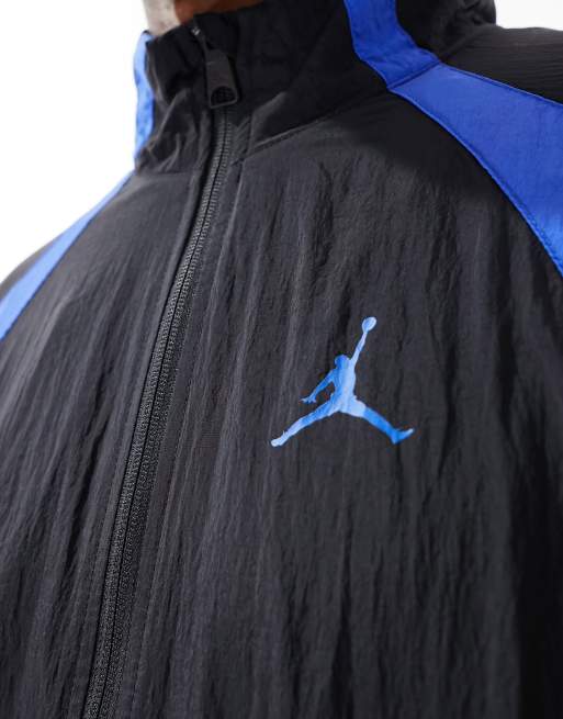 Black and clearance blue jordan jacket