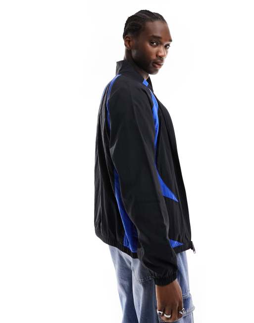 Black and blue jordan jacket sale