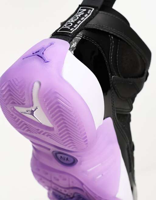 Black and best sale purple jordans