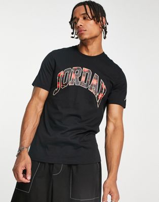 Jordan unisex check logo t-shirt in black - ASOS Price Checker