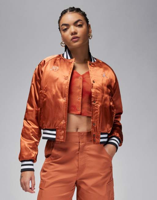 Nike Air jordan Anniversary 4Jacquard ClassicfuncenterShops jordan Anniversary Varsity bomber jacket in peach