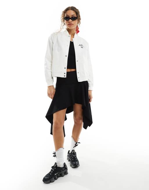 Black and white jordan varsity jacket 2025