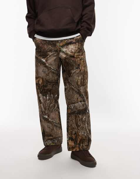 Jordan woven trousers in real tree camo - view 1