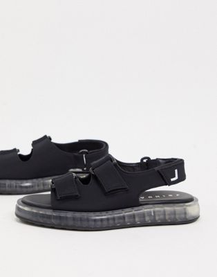 roman sandals black