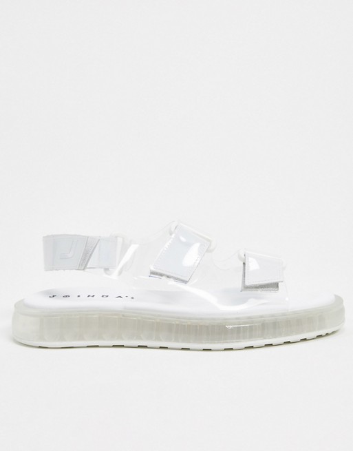 Joshua Sanders sandal with transparent sole in clear