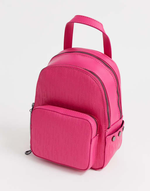 Neon pink mini outlet backpack