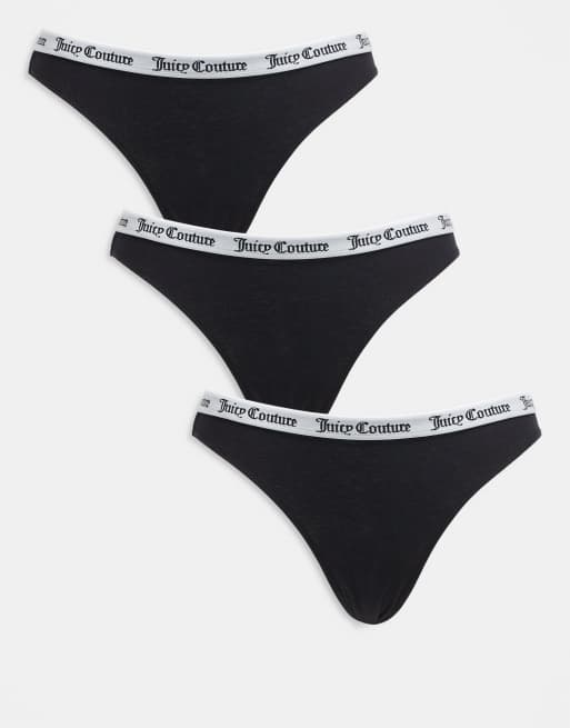 Juicy Couture 3 pack briefs set in black