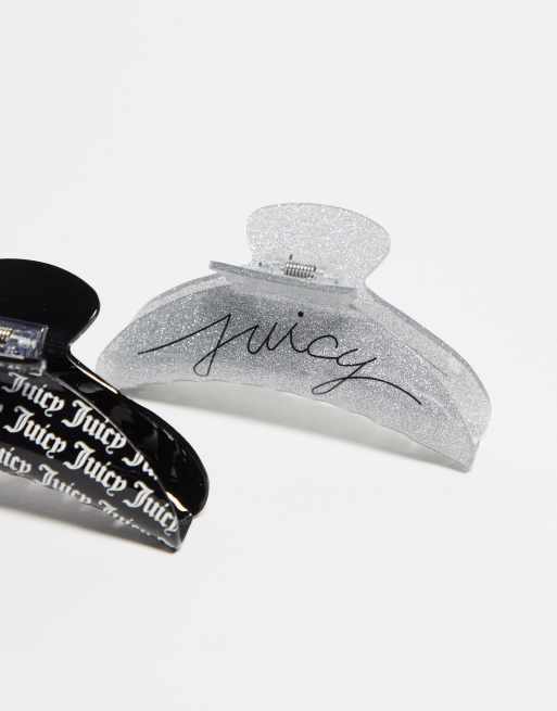 Juicy Couture 3 pack diamante hair claw clip in multi, 3 of 4
