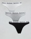 [Juicy Couture] Juicy Couture 3 pack lingerie thong set in multi S MULTI