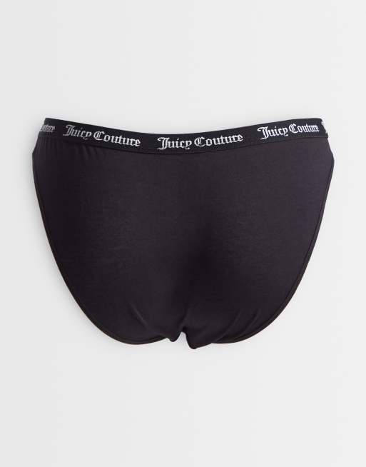 Juicy Couture 3 pack logo briefs in black, pink and white, 3 of 3