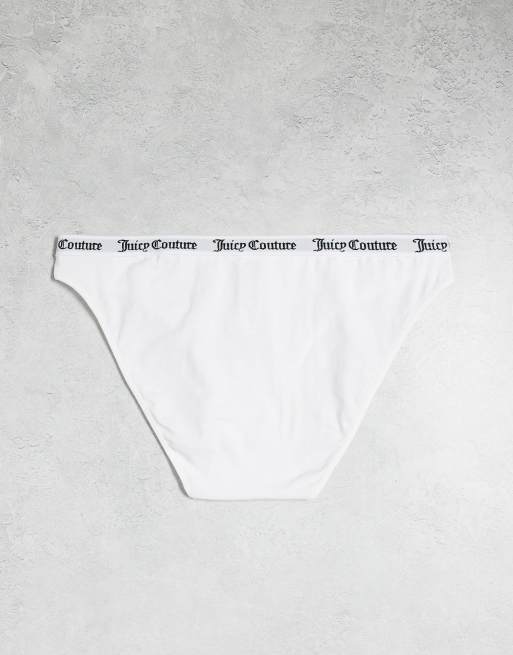 Juicy Couture 3 pack logo waist band brief in black, 2 of 3