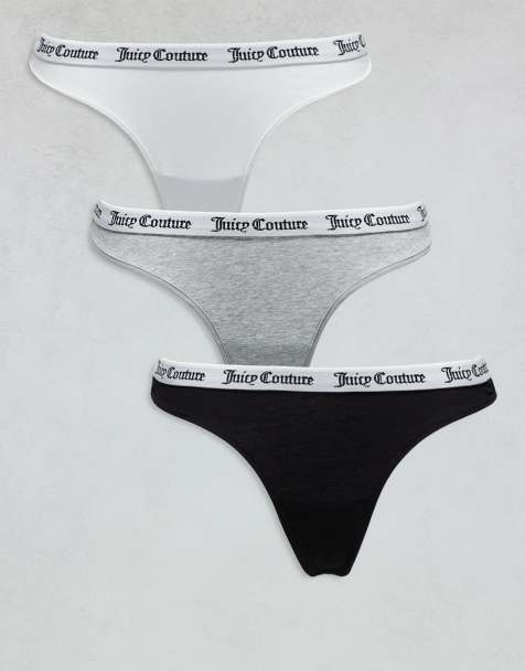 Juicy Couture 3 pack thong set in multi - view 1