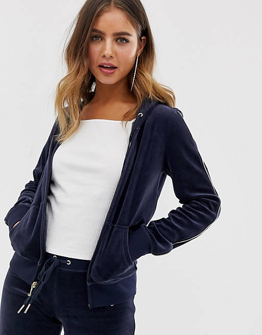Juicy Couture black label embroidered crest velour jacket | ASOS