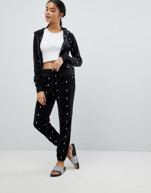 Juicy couture black store label tracksuit