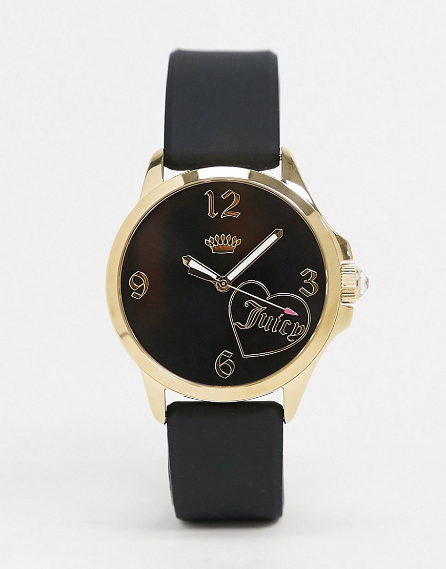 Juicy Couture Black Watch with Crown Logo Detail