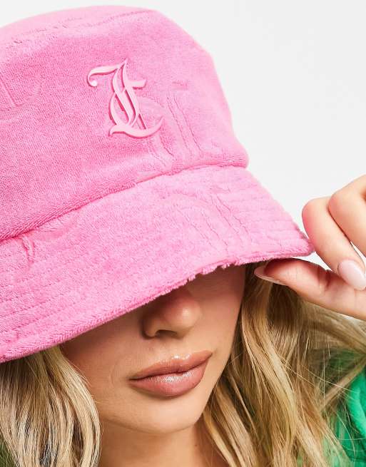Juicy Couture - Bob en tissu éponge à motif jacquard et monogramme - Rose, 3 de 4