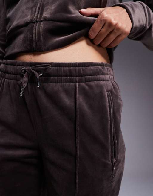 Juicy Couture – Brązowe aksamitne joggersy, część zestawu , 3 z 5