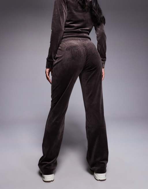 Juicy Couture – Brązowe aksamitne joggersy, część zestawu , 4 z 5