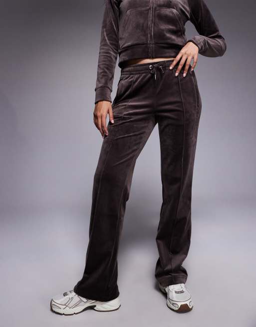 Juicy Couture – Brązowe aksamitne joggersy, część zestawu , 5 z 5