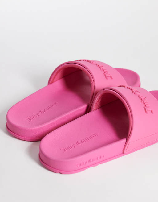 Juicy Couture – Breanna – Chockrosa tofflor med präglad logga, 4 av 4