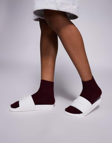 Juicy Couture Breanna embossed sliders with DTM logo in white - view 1