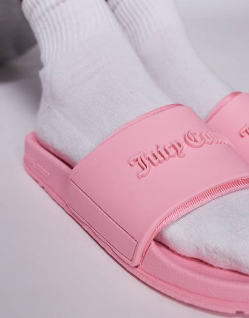 Juicy Couture – Breanna – Rosa tofflor med präglad logga, 2 av 4