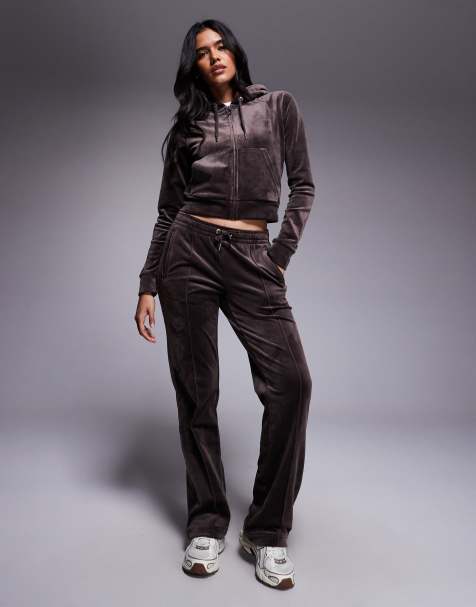 Juicy Couture - Brune joggingbukser i velour - Del af sæt - view 1