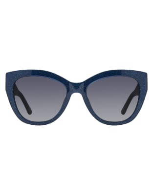 Juicy Couture - Cat-Eye-Sonnenbrille in Blau mit Glitzer