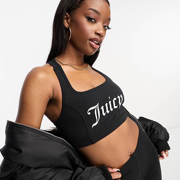 Juicy Couture co-ord active sports bra in black